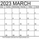 March Calendar 2023